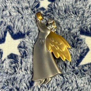 Gold and Silver Angel Brooch